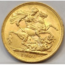 AUSTRALIA 1906 . ONE 1 SOVEREIGN . SYDNEY . GOLD